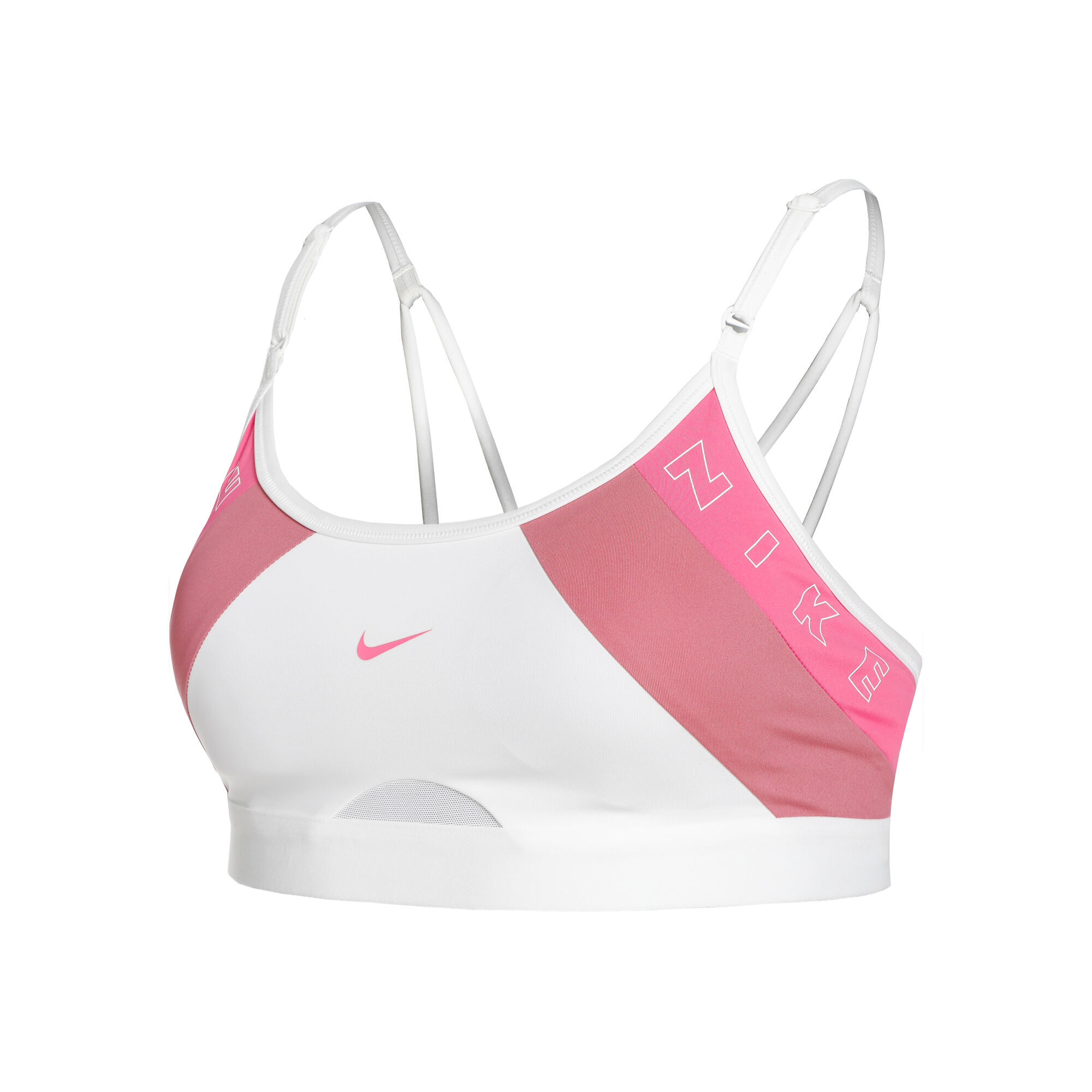 Dri-Fit Indy Logo 6MO Sports Bras Women - White, Pink