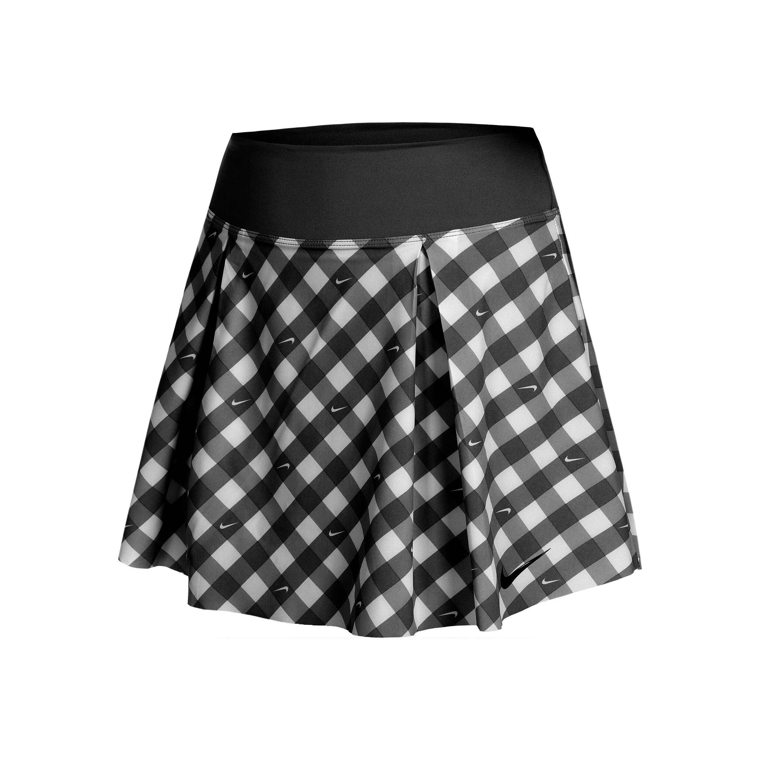 Black and white 2025 checkered skirt nike
