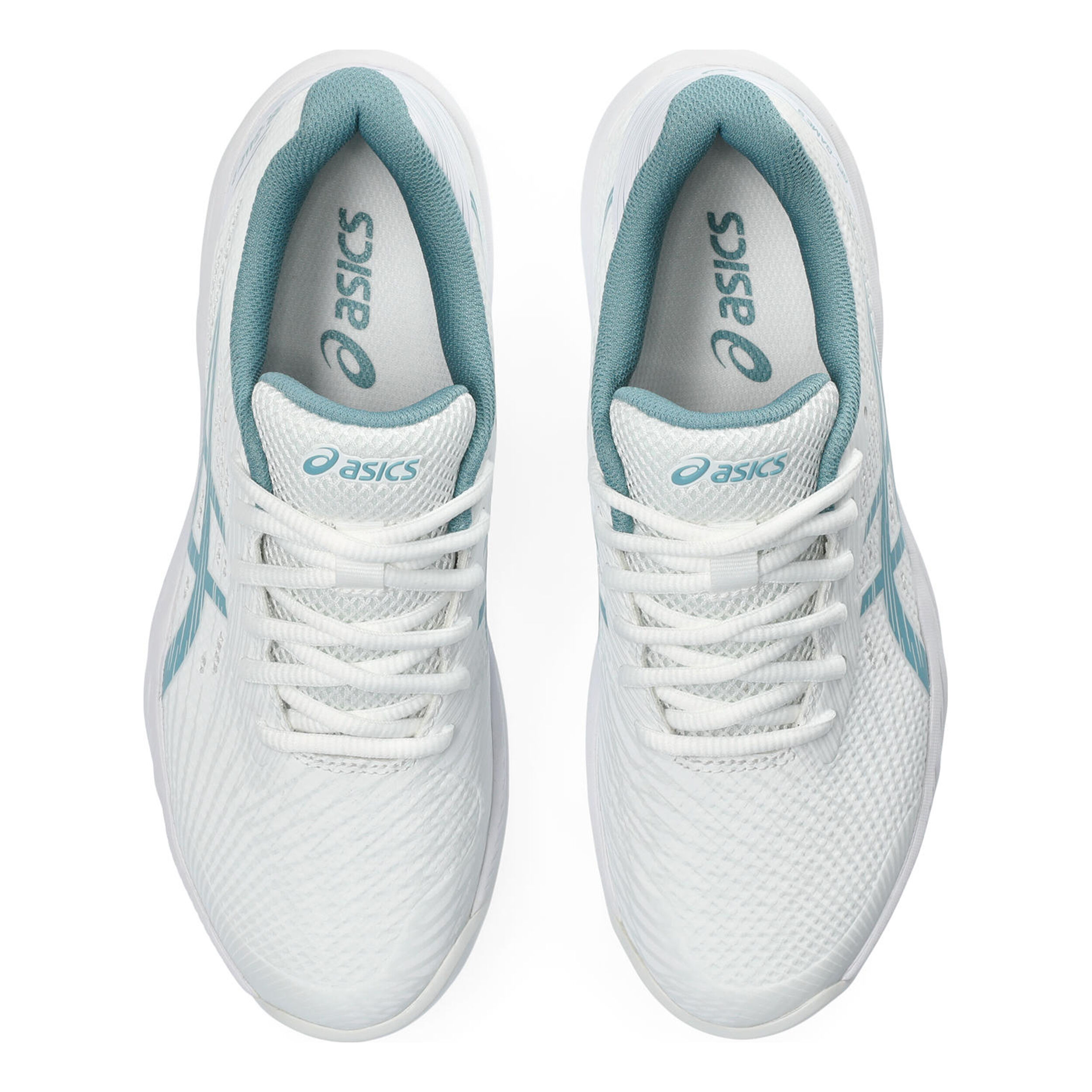 Gel Game 9 Clay Court Shoe Women White Petrol