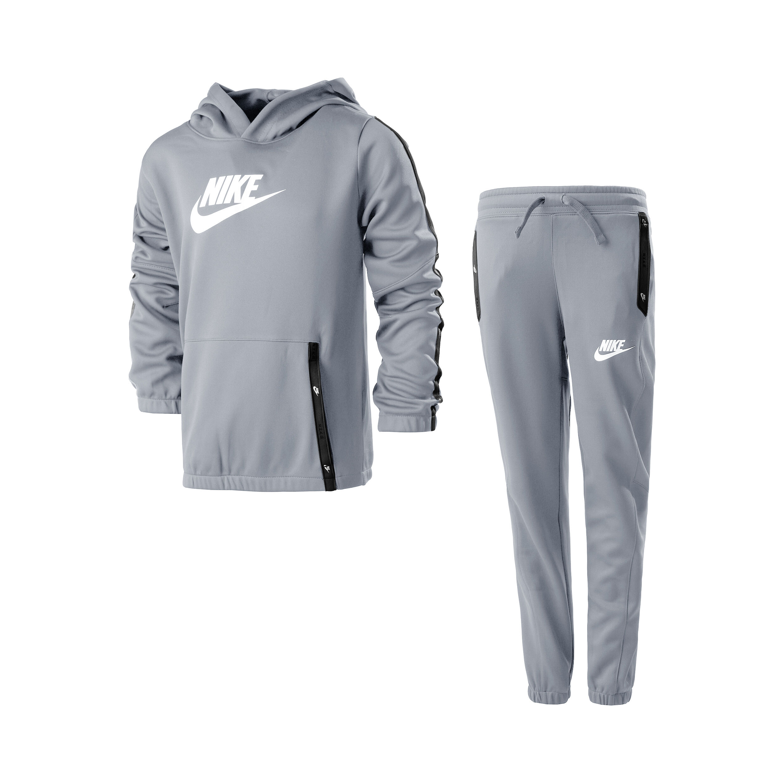 Nike poly tracksuit grey outlet