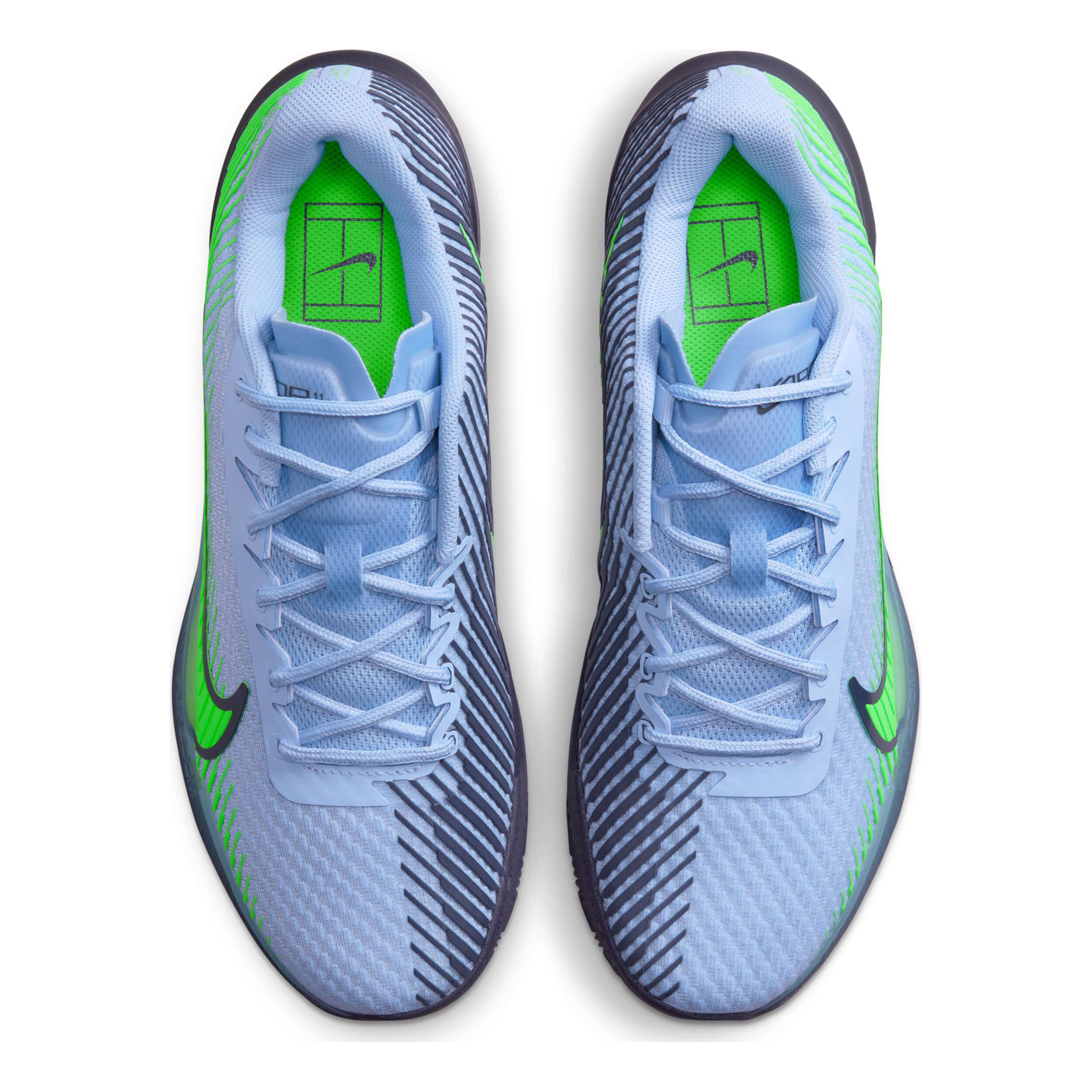 Zoom Vapor 11 Clay Court Shoe Men Lilac Neon Green