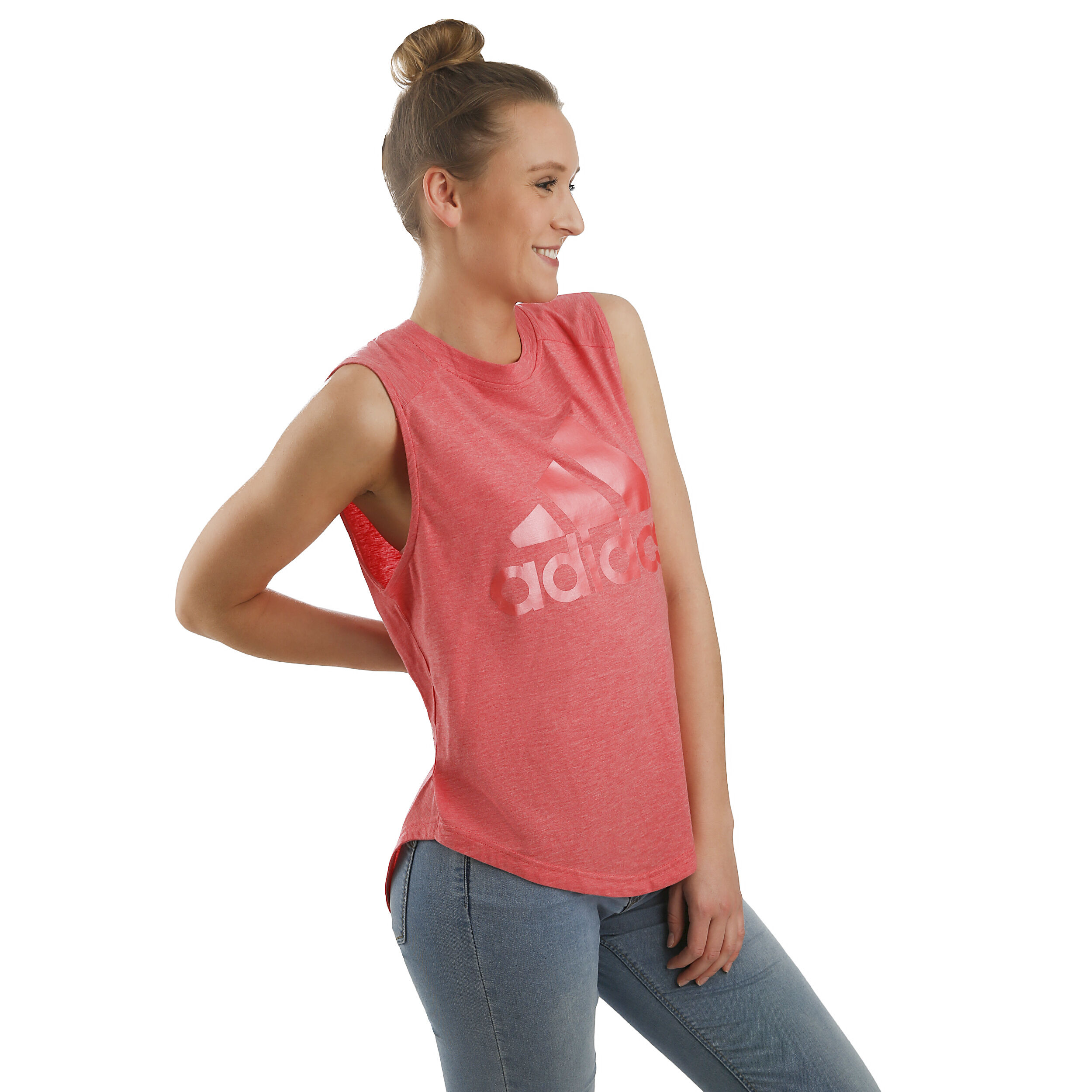 Adidas muscle tee women's clearance