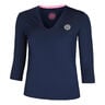Crew V-Neck Long Sleeve Women-Dark Blue