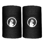 Quiet Please Tennis apparel Quiet Please Long Wristband 2 Pack-Black