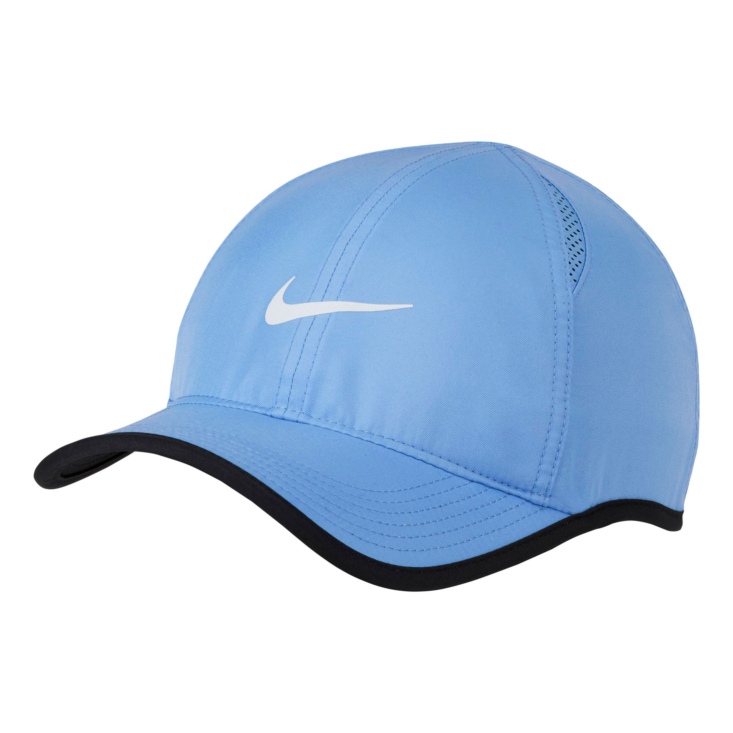Buy Nike Court Aerobill Featherlight Cap Light Blue White online