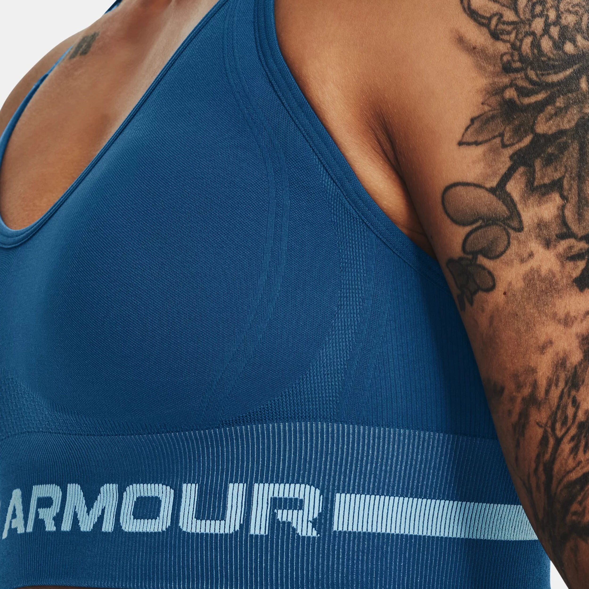 Buy Under Armour Seamless Low Long Sports Bras Women Petrol online