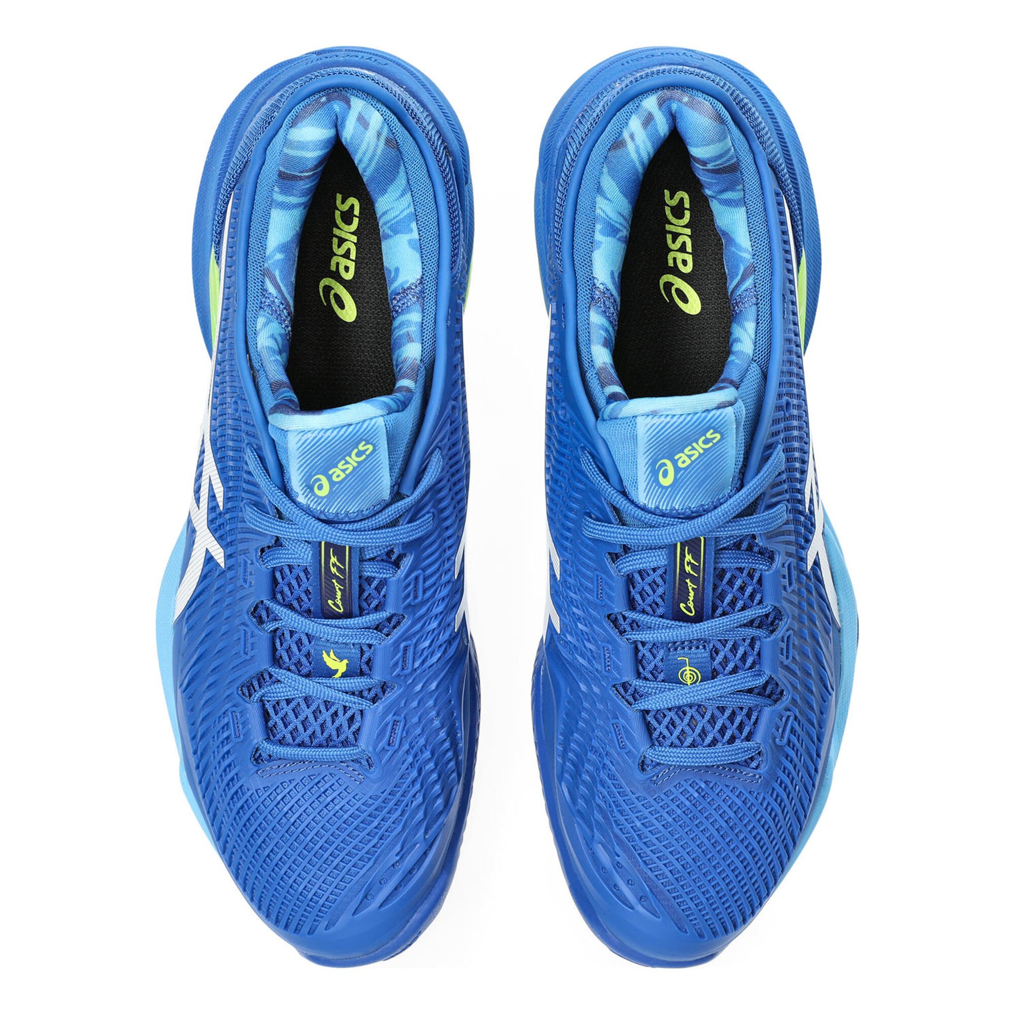 buy ASICS Court FF 3 Novak Clay Court Shoe Men - Blue, Neon Green ...