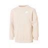 Club Fleece Oversized Crew Sweatshirt Girls-Beige,White