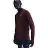 Stride Half-Zip Longsleeve Running shirt Men-dark red, silver