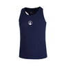 Racerback Tank Top Girls-Dark Blue,White