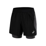 ASICS Clothing ASICS Road 2in1 5in Running shorts Men-black, dark grey