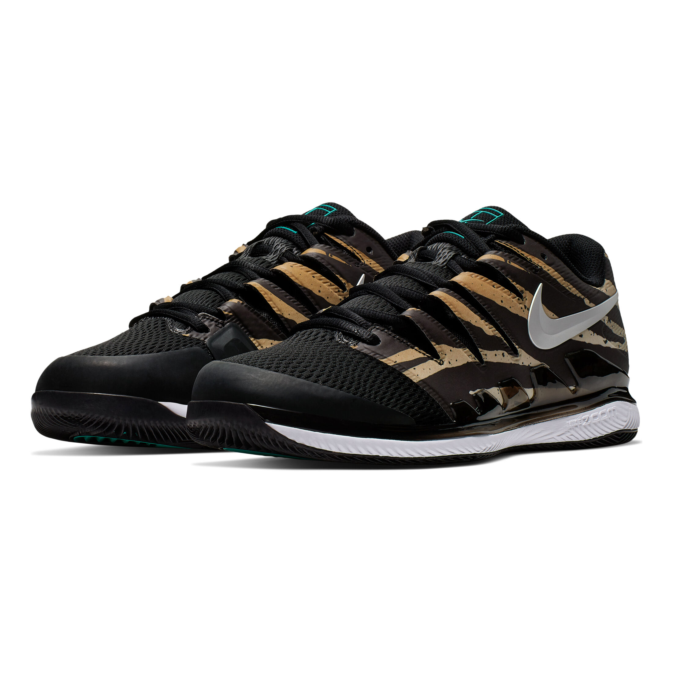 Men's air zoom vapor x tennis shoes wheat and metallic silver on sale