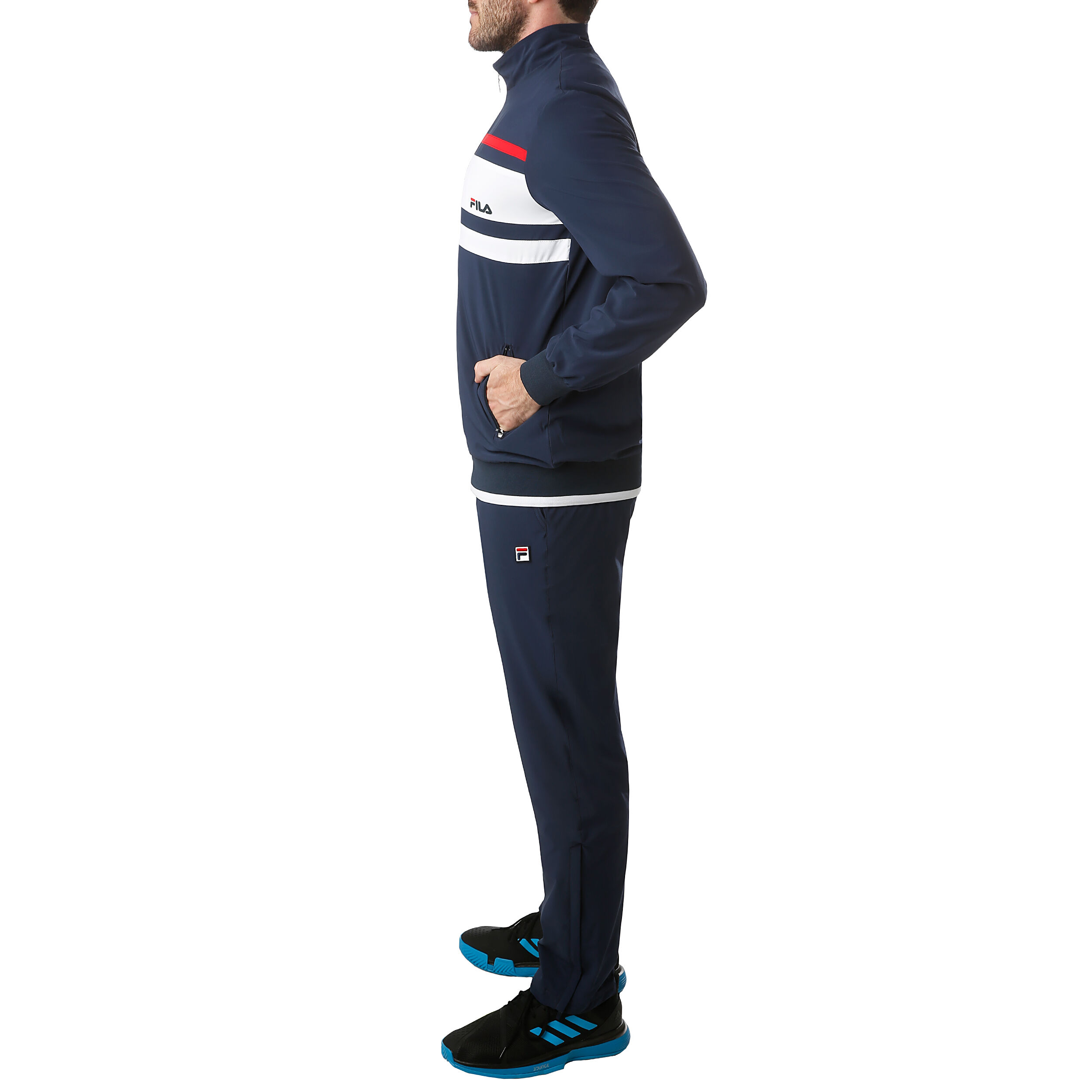 Buy Fila Theo Tracksuit Men Dark Blue White online Tennis Point COM