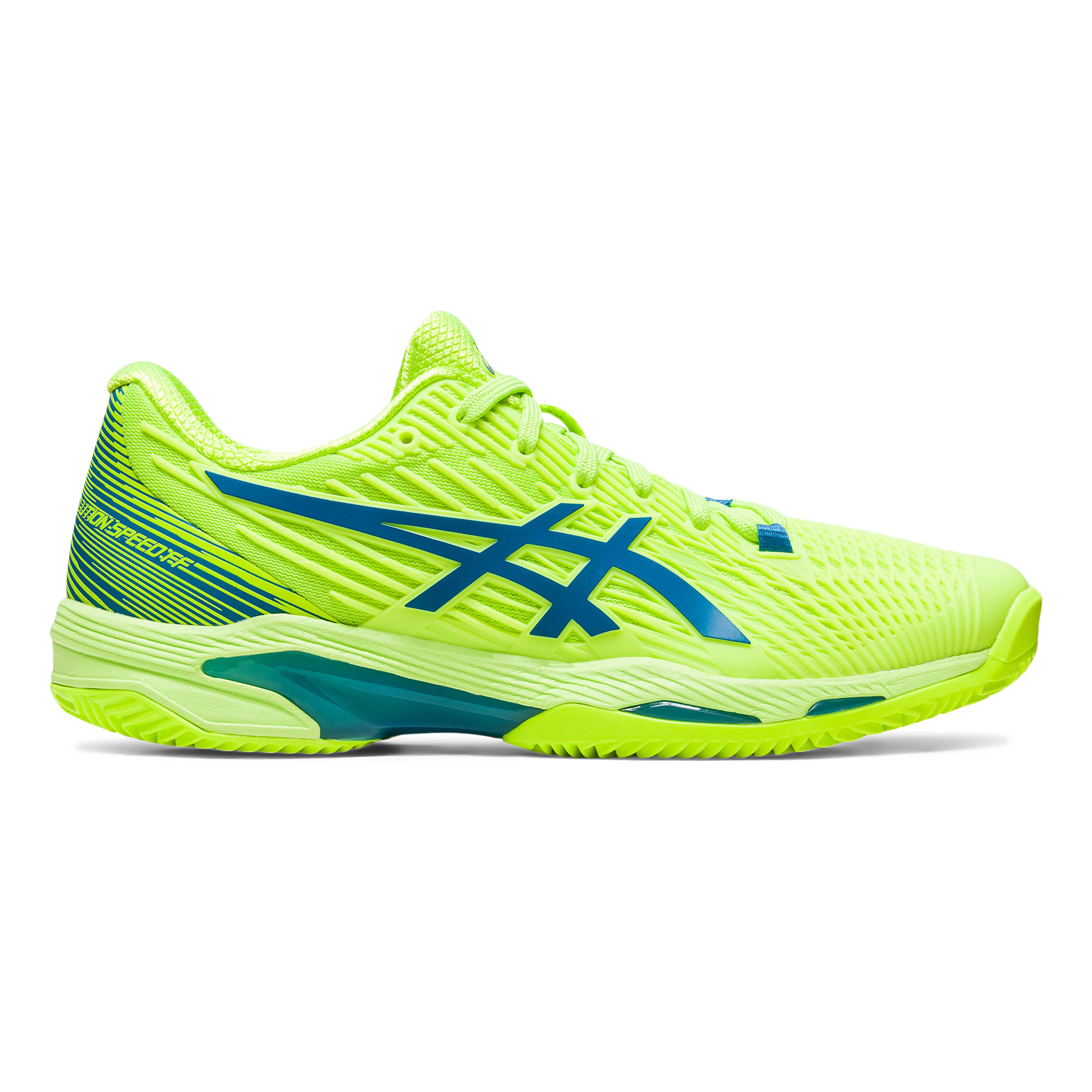 Solution Speed FF 2 Clay Court Shoe Women - Neon Green, Blue