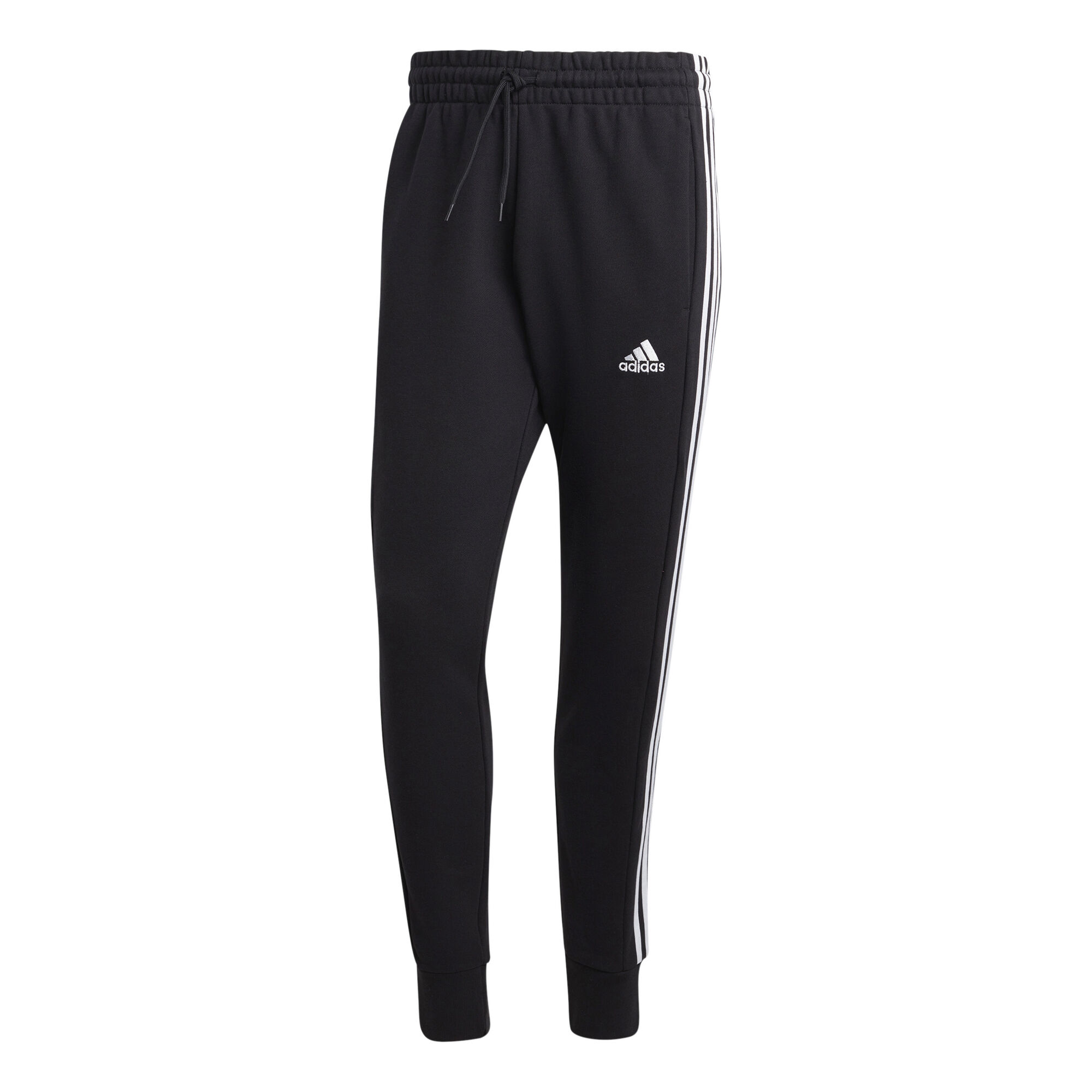 buy adidas Essentials French Terry Tapered Cuff 3-Stripes Training Pants - Black, White online | Tennis-Point