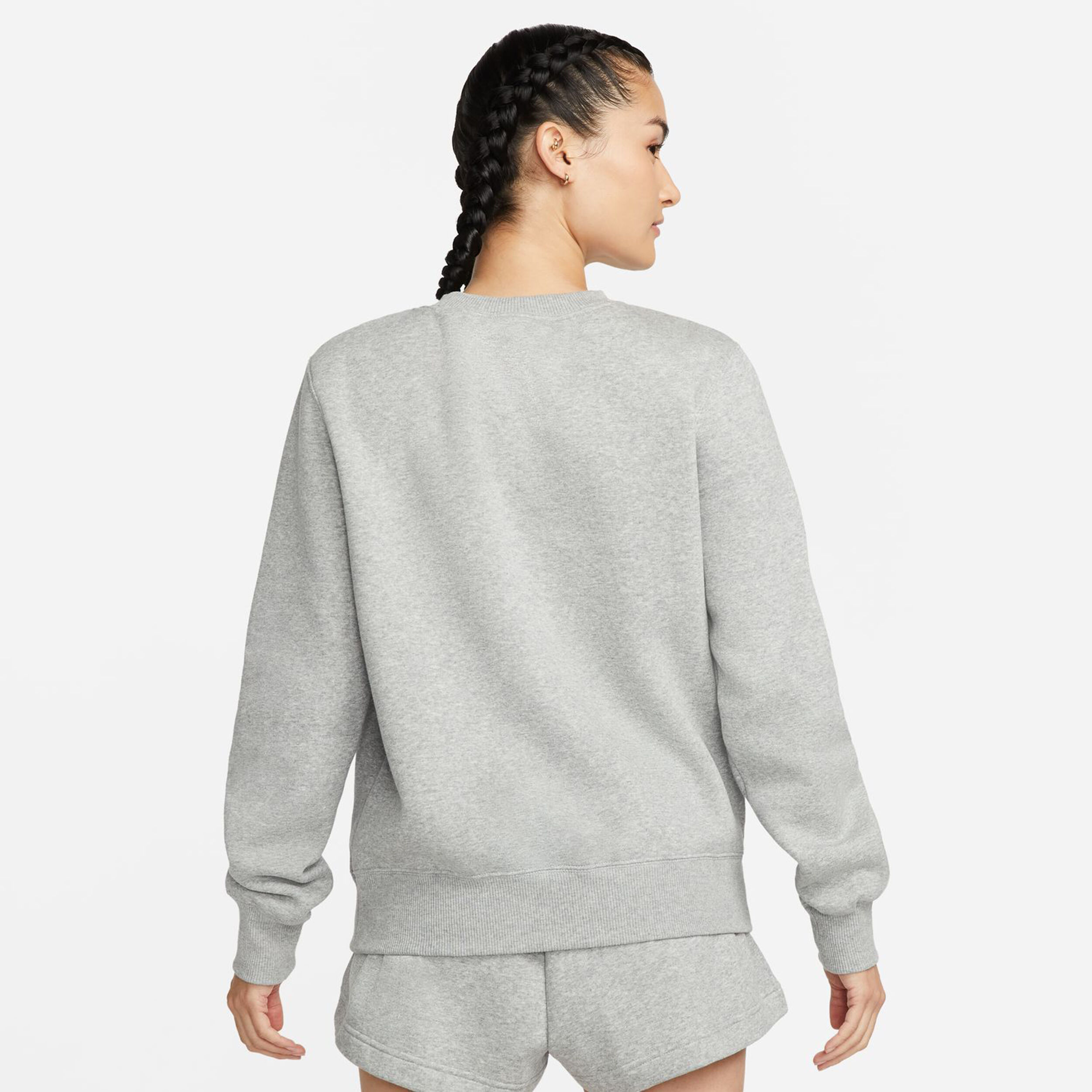 NIKE / ナイキ PHOENIX NIKE LOGO CREW NECK SWEAT GRAY Nike Sportswear Phoenix Fleece Women's Over-Oversized Crew