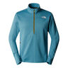 Winter Warm Pro 1/4 Zip Running Shirt Men-Blue Grey
