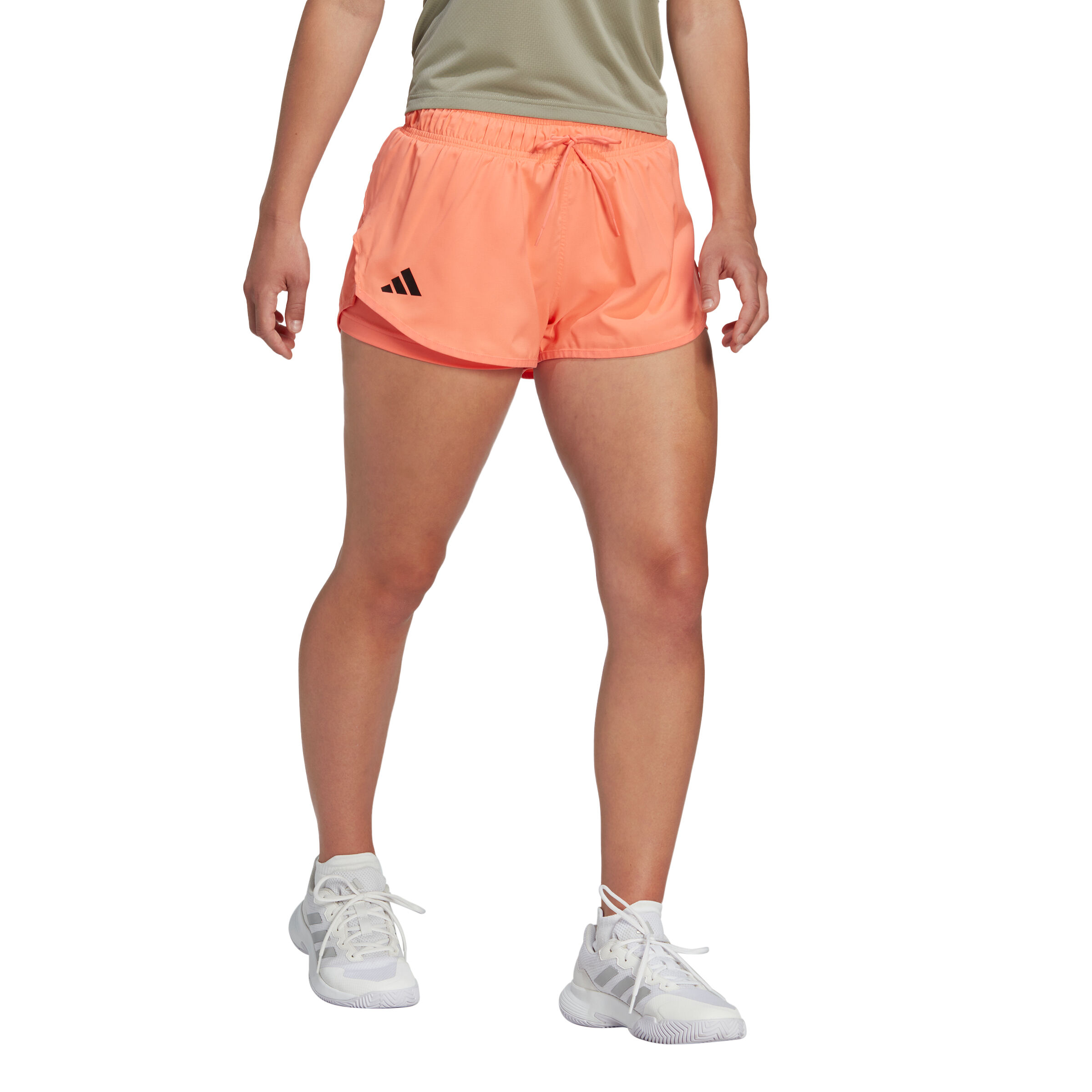Orange adidas shorts womens on sale