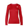 Mina Tech Roundneck Long sleeve Girls - dark red, 