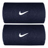 Swoosh Classic Doublewide Wristband Unisex - dark blue, white