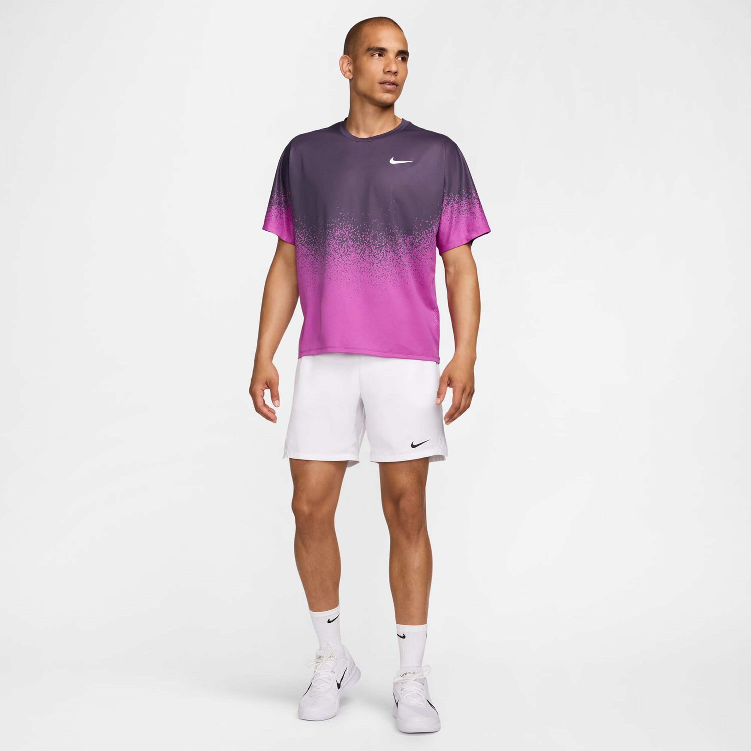NikeCourtナイキ☆Dri-FIT AdvantageテニスTシャツ ハーフジップ