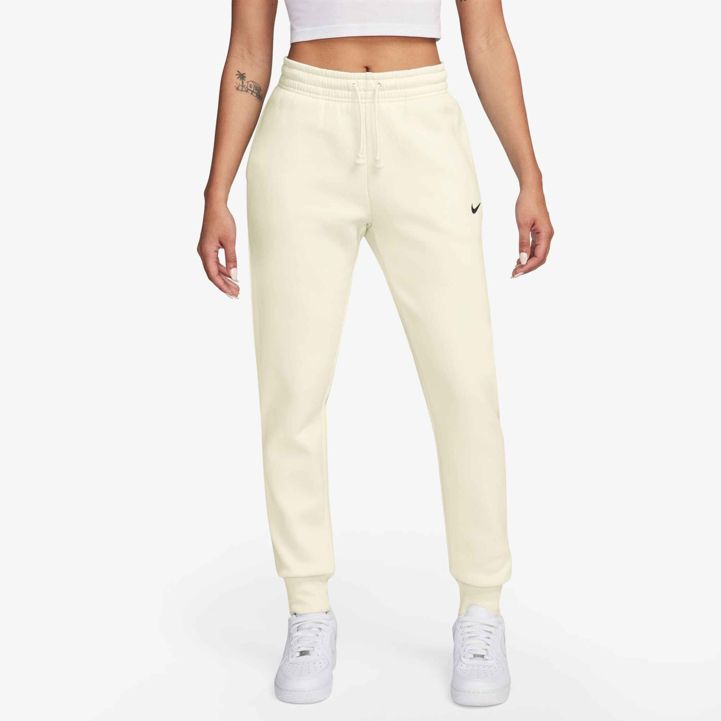 Buy Nike Phoenix Fleece Training Pants Women Cream, Black