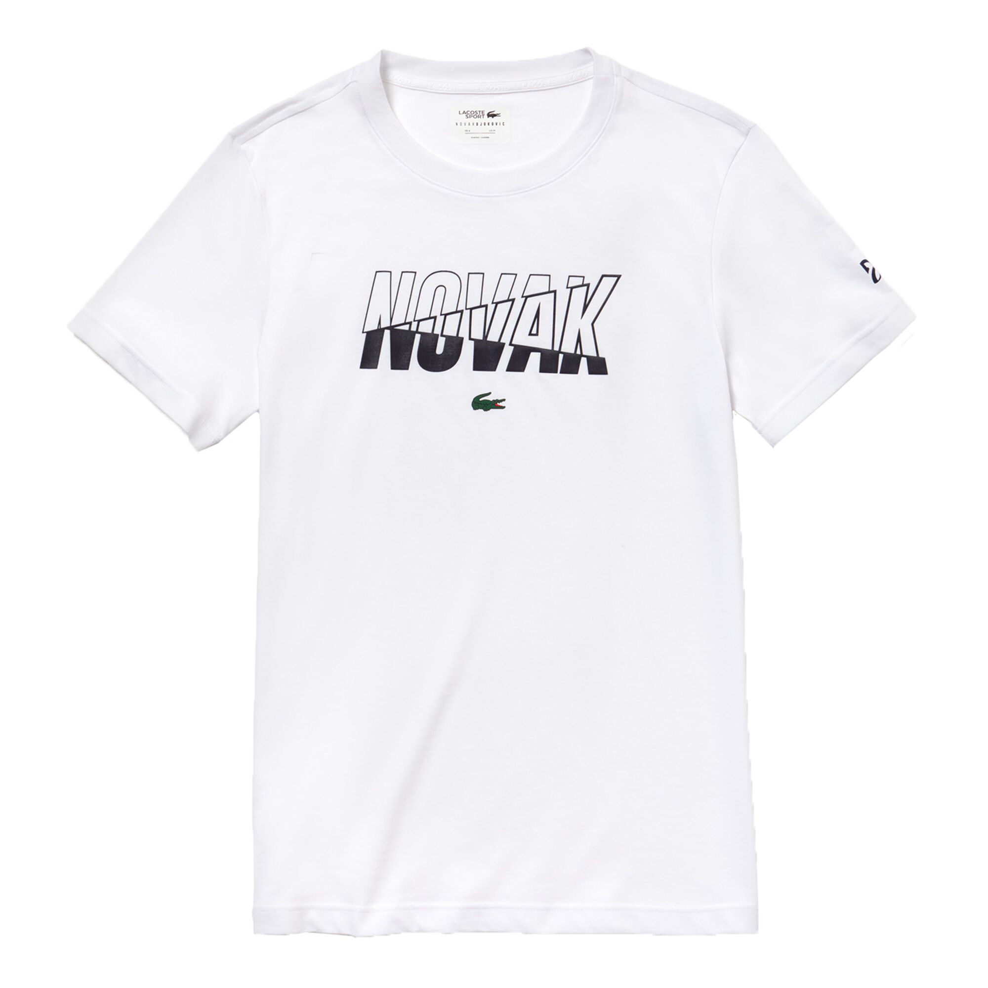 død I Ekspedient buy Lacoste Novak Djokovic T-Shirt Men - White, Dark Blue online |  Tennis-Point