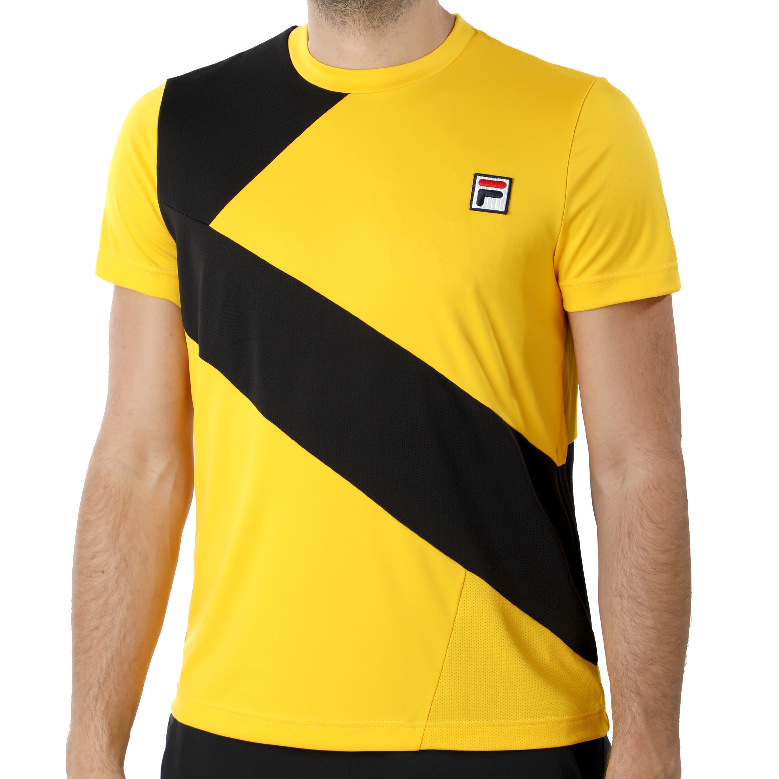 Yellow fila cheap shirt mens