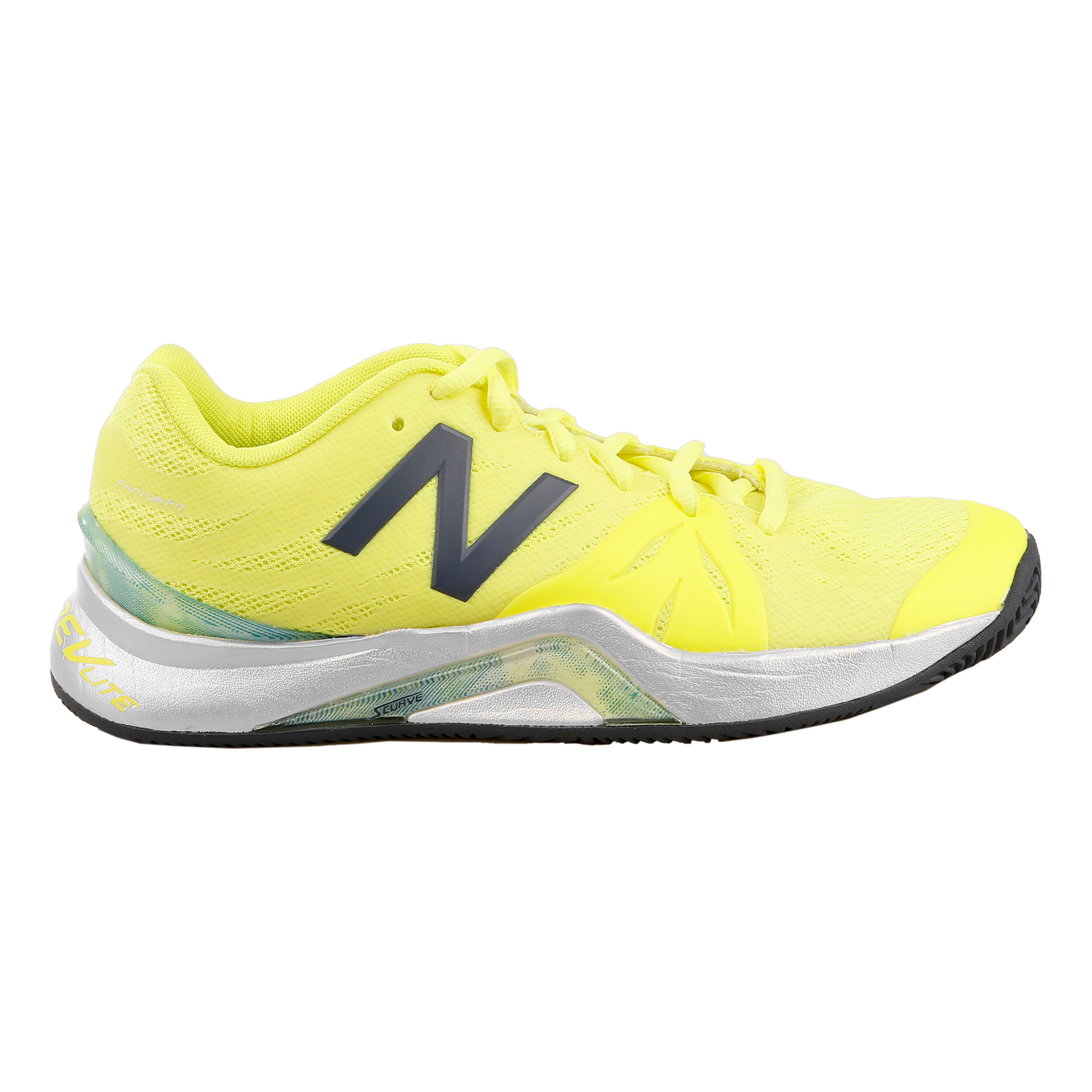 1296 V2 All Court Shoe Women Neon Yellow White