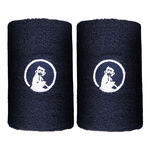 Quiet Please Tennis apparel Quiet Please Long Wristband 2 Pack-Dark Blue