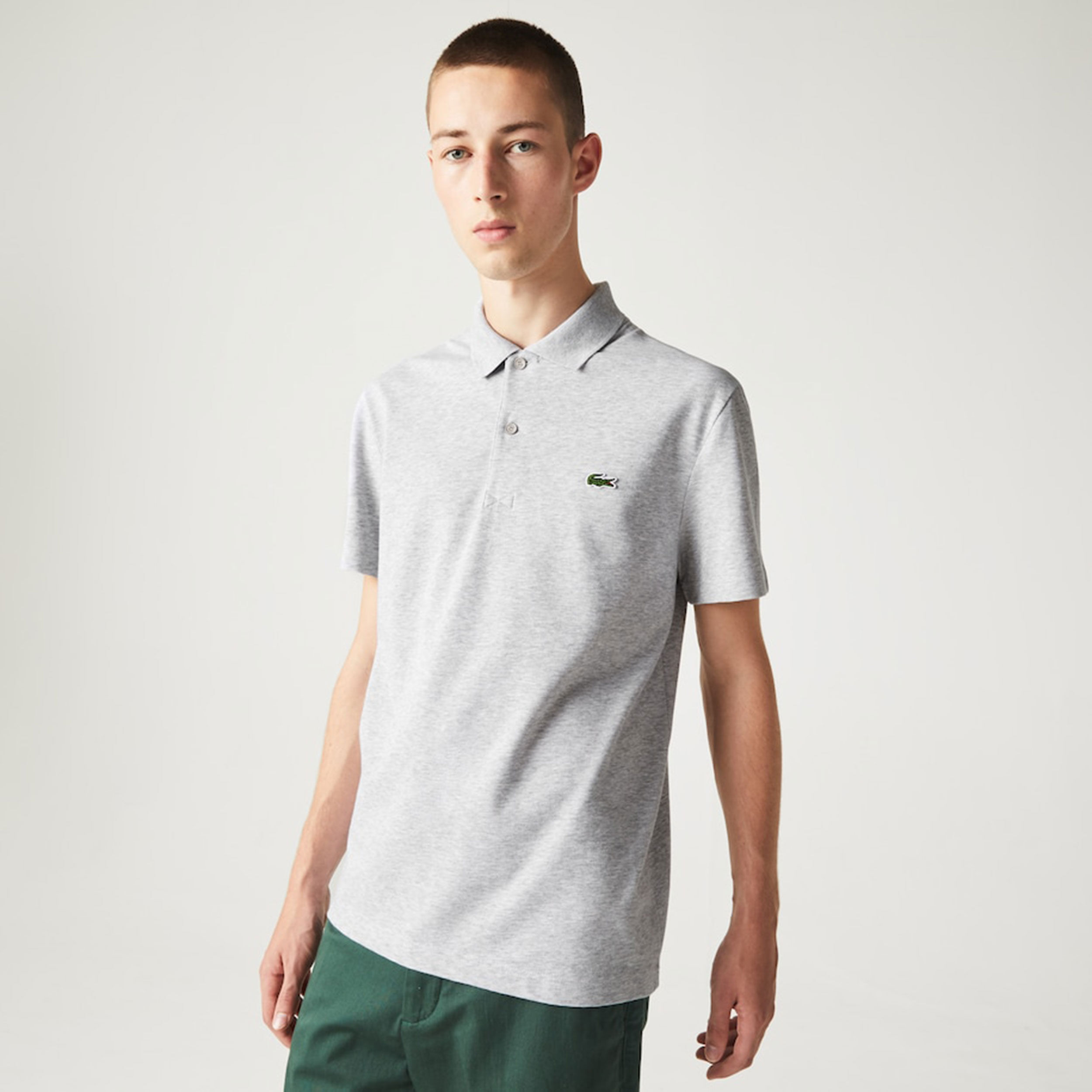 Polo lacoste sales gris chiné