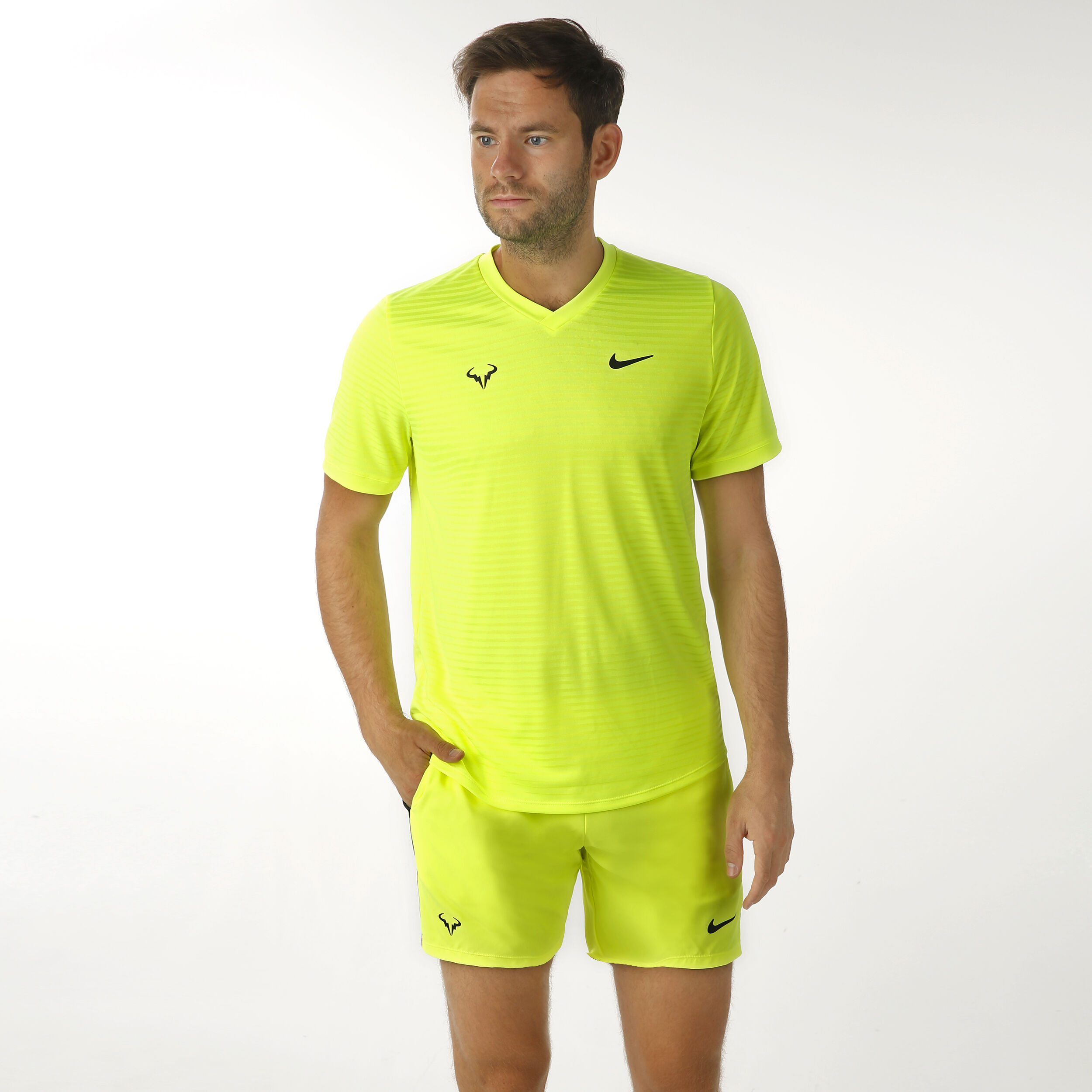 Nadal yellow cheap nike shirt