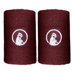 Quiet Please Tennis apparel Quiet Please Long Wristband 2 Pack-Wine Red