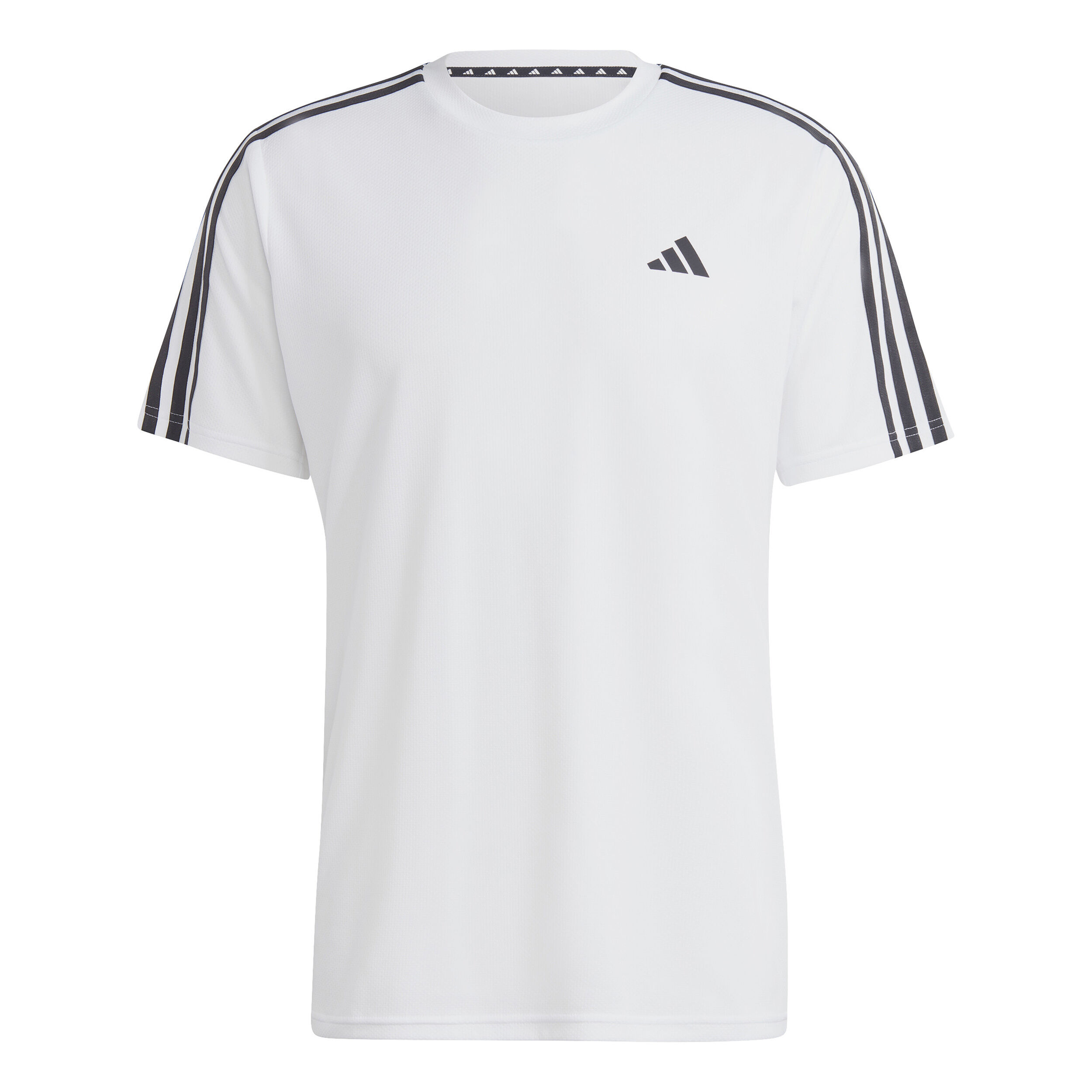Buy adidas Essentials Train 3 Stripes Training T Shirt Men White