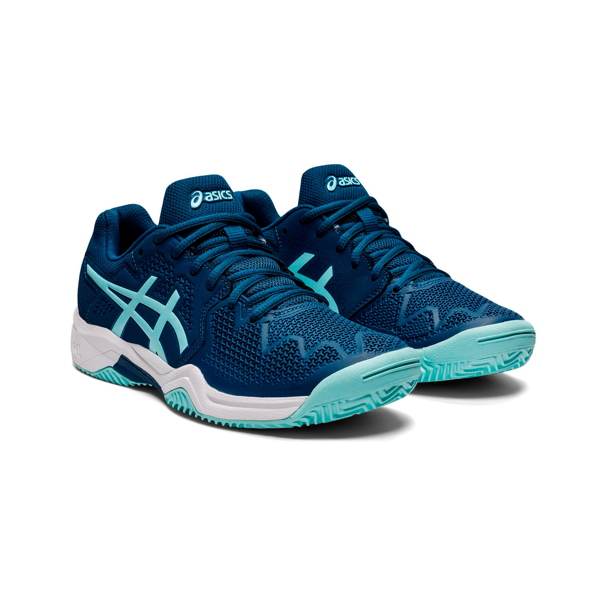 Buy ASICS Gel Resolution 8 GS All Court Shoe Kids Dark Blue Turquoise online Tennis Point COM