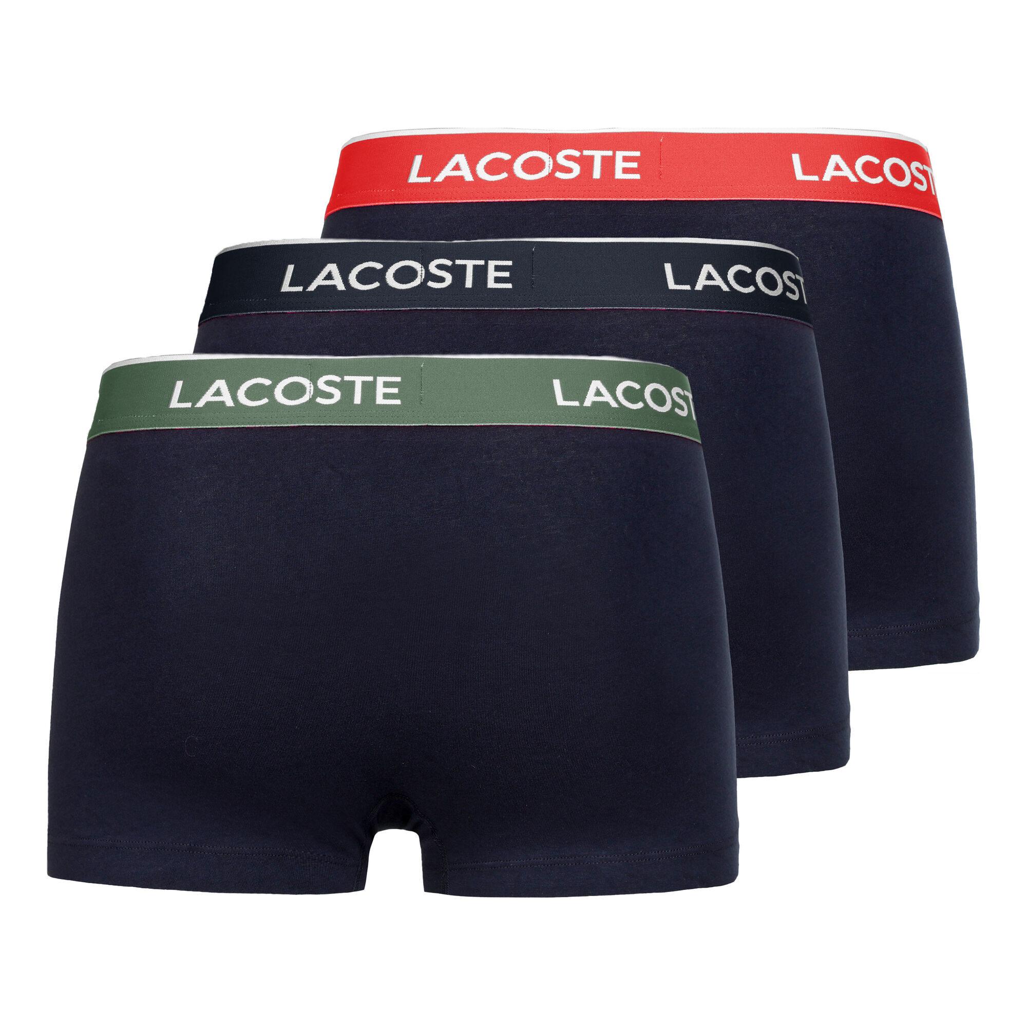 Lacoste Casual Cotton Stretch Men's Boxers Trunks Large Grey Underwear  3-Pack