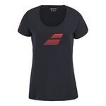 Babolat Clothing Babolat Exercise Flag T-Shirt Women-Black,Red