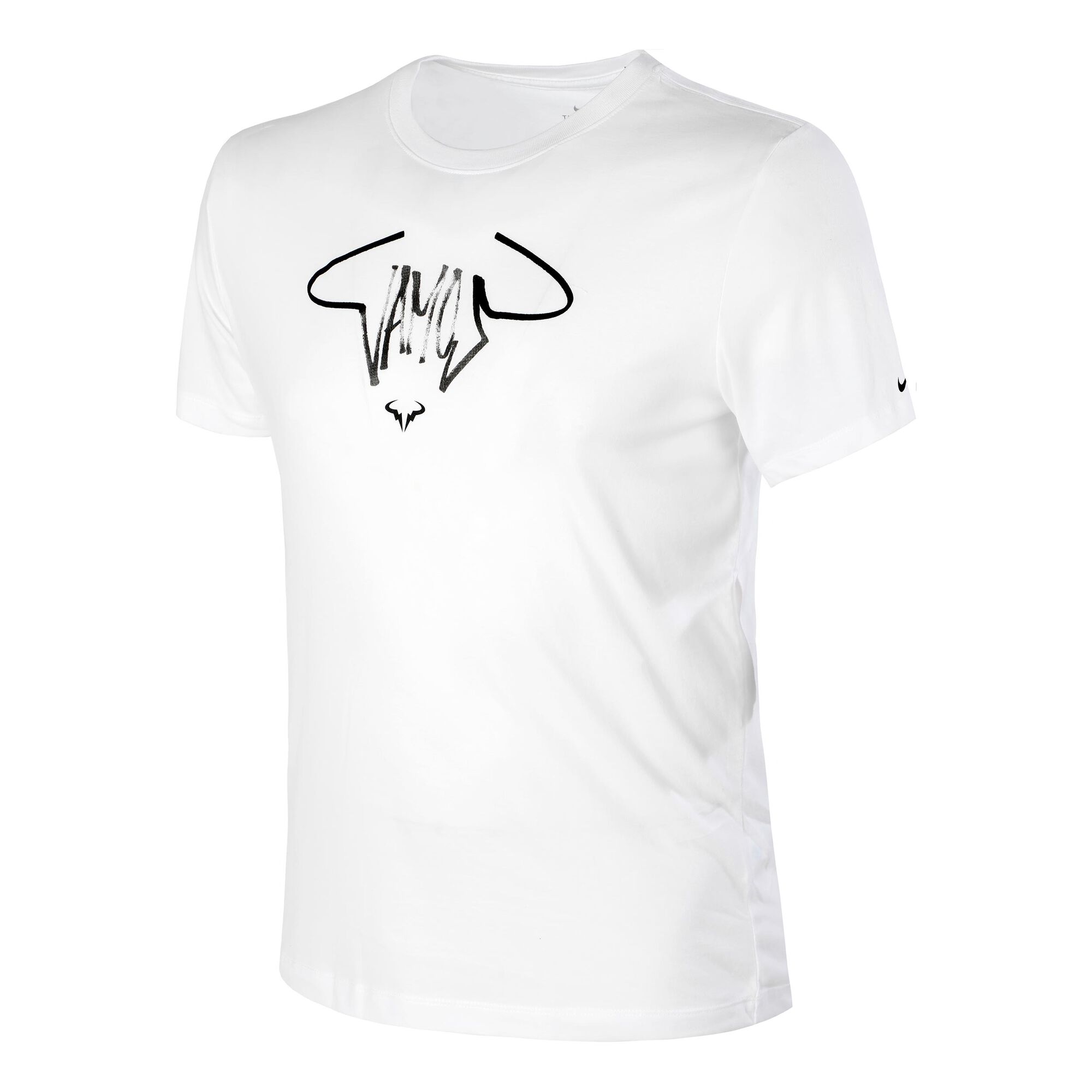 burbuja Huérfano Humano buy Nike Rafael Nadal Court Vamos T-Shirt Men - White, Black online |  Tennis-Point