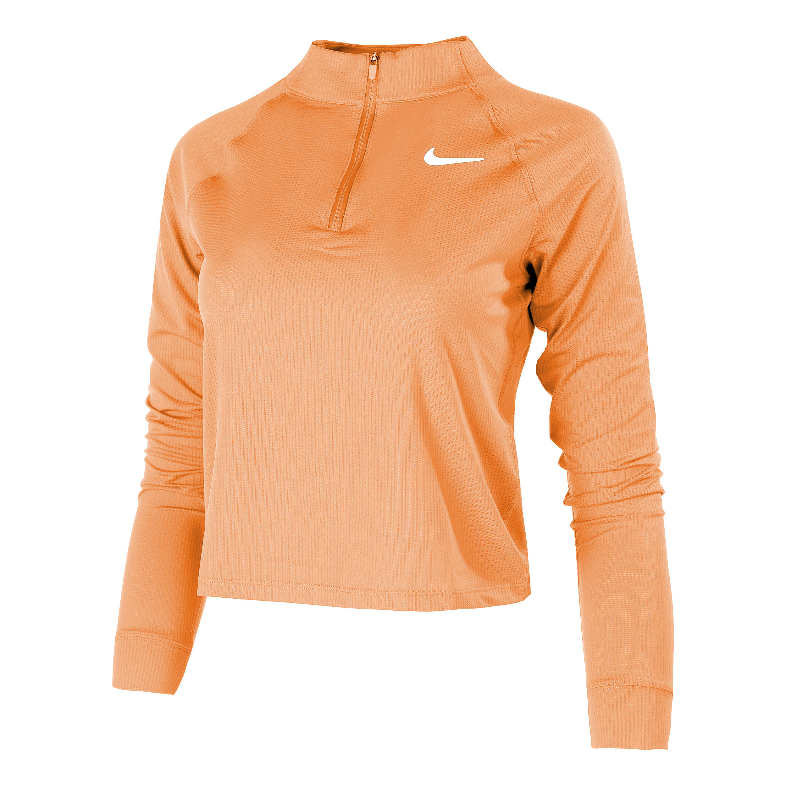 Court Victory Dri Fit Half Zip Long Sleeve Women Orange