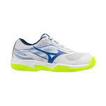 Mizuno Tennis shoes Mizuno Break Shot 5 Clay court shoe Kids - white, lime