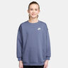 Sportswear Club Fleece Oversized Crew Sweatshirt Girls - blue grey, white