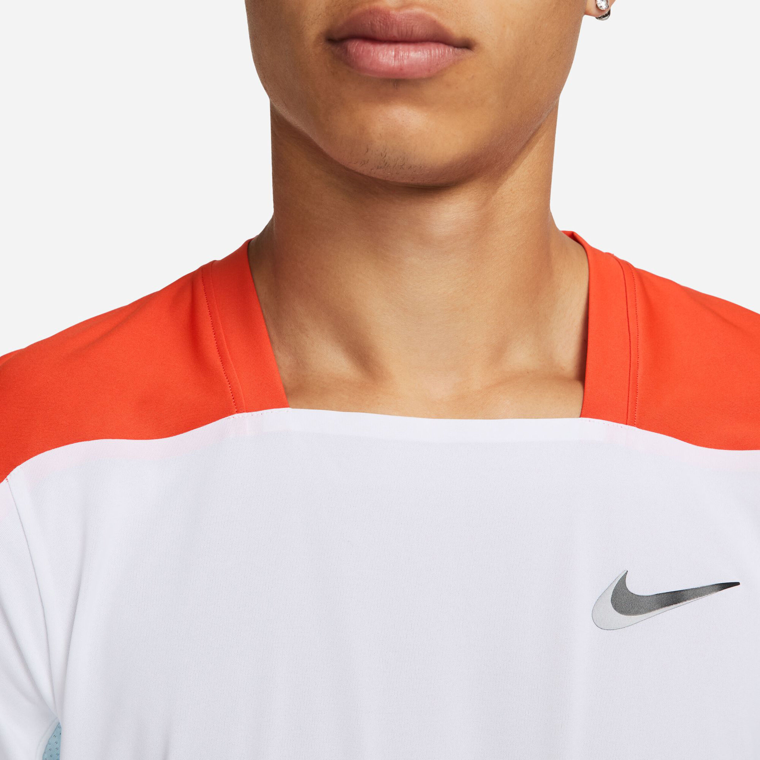 White blue and hot sale orange nike shirt