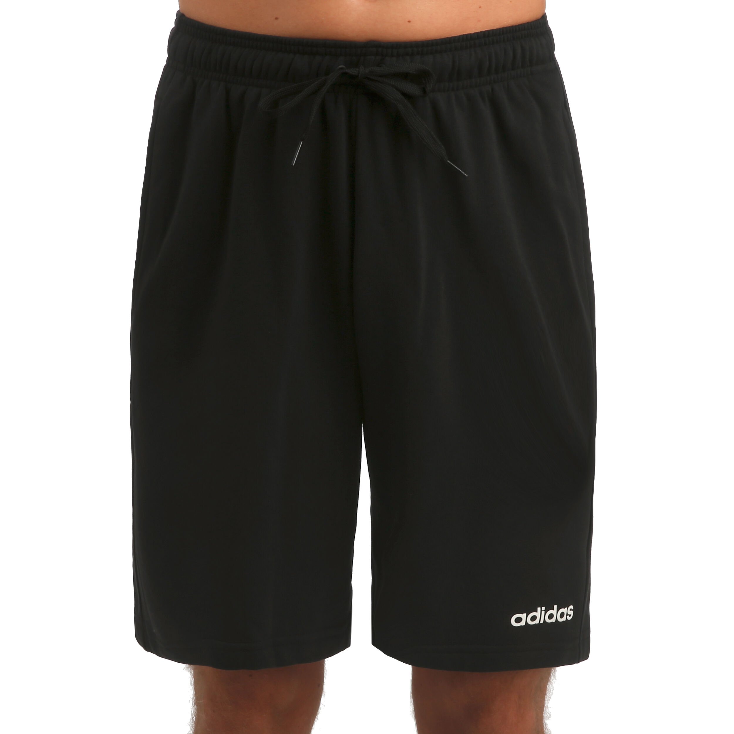 Essentials Plain French Terry Shorts Men Black White