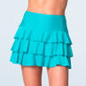 Linen Nouveau Awesome Ruffle Skirt Women-turquoise