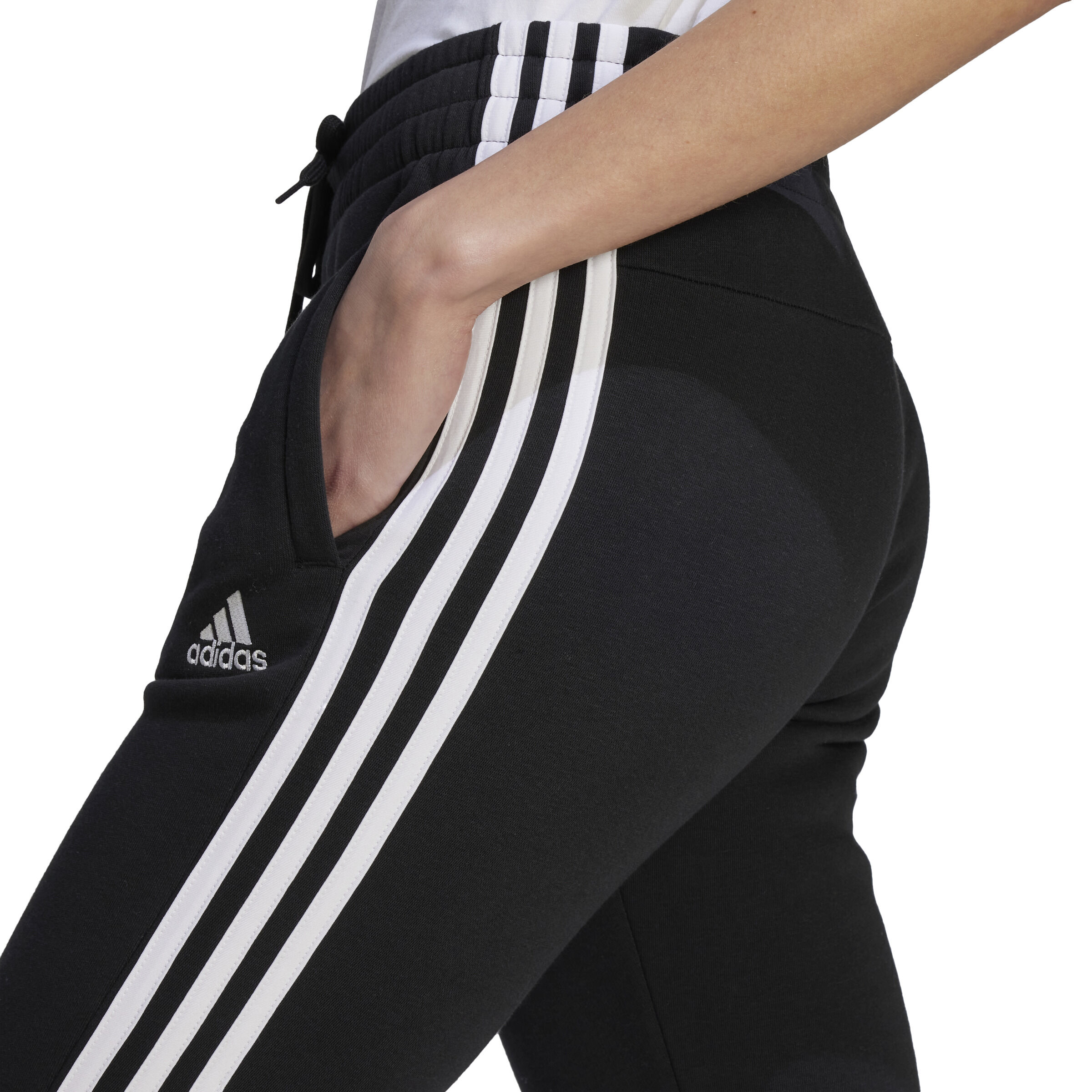Adidas three stripe poly closed hem pants ladies sale