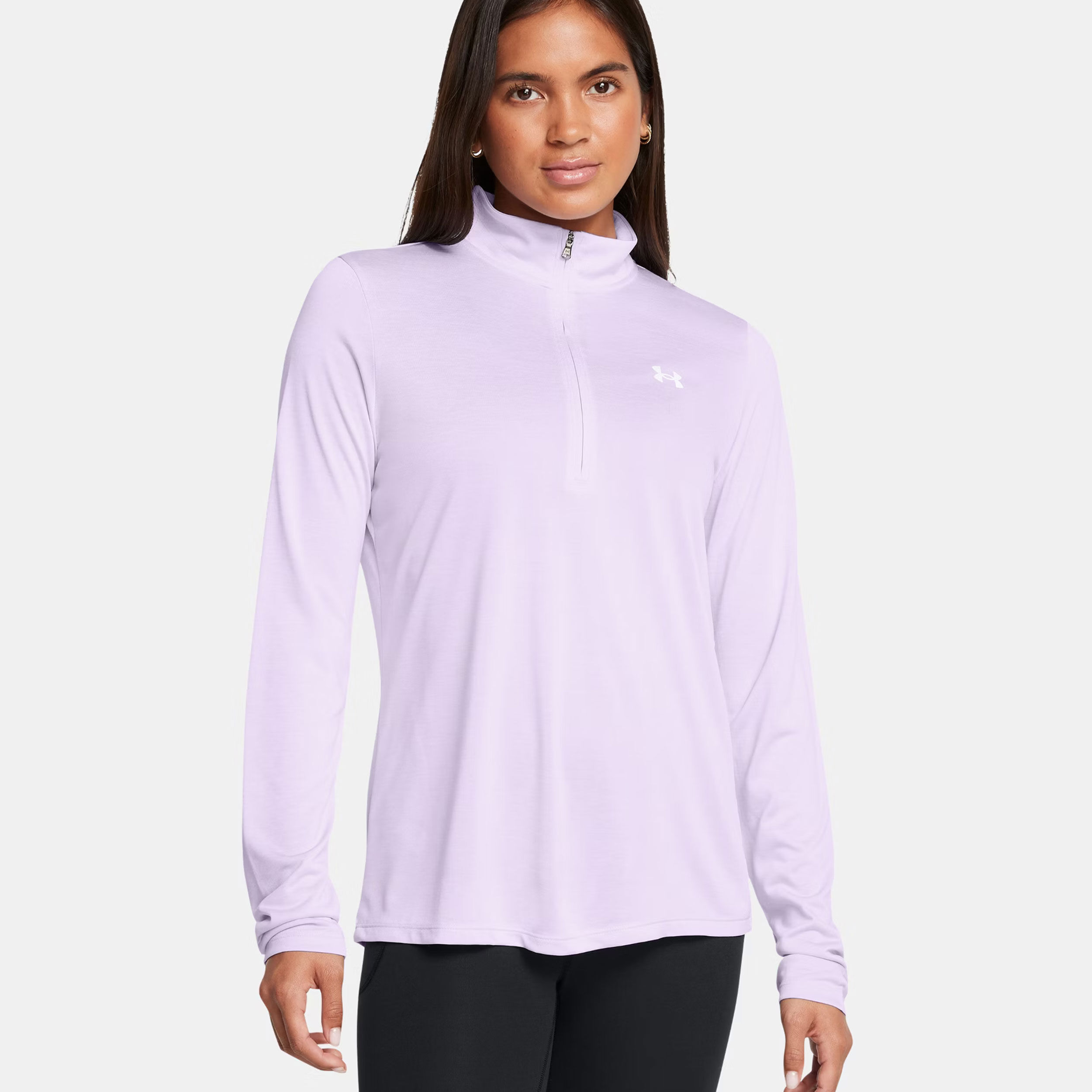 Tech Twist Warmup 1/2 Zip Long Sleeve Women - Lilac