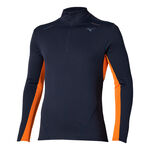 Mizuno Clothing Mizuno Tech Thermal Charge Half Zip Running Shirt Men-Blue