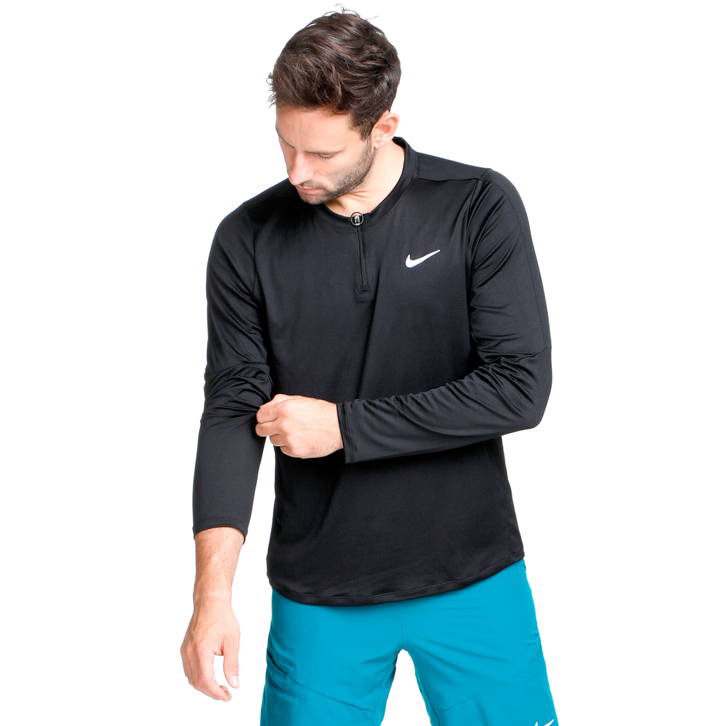Dri Fit Advantage Half Zip Long Sleeve Men Black