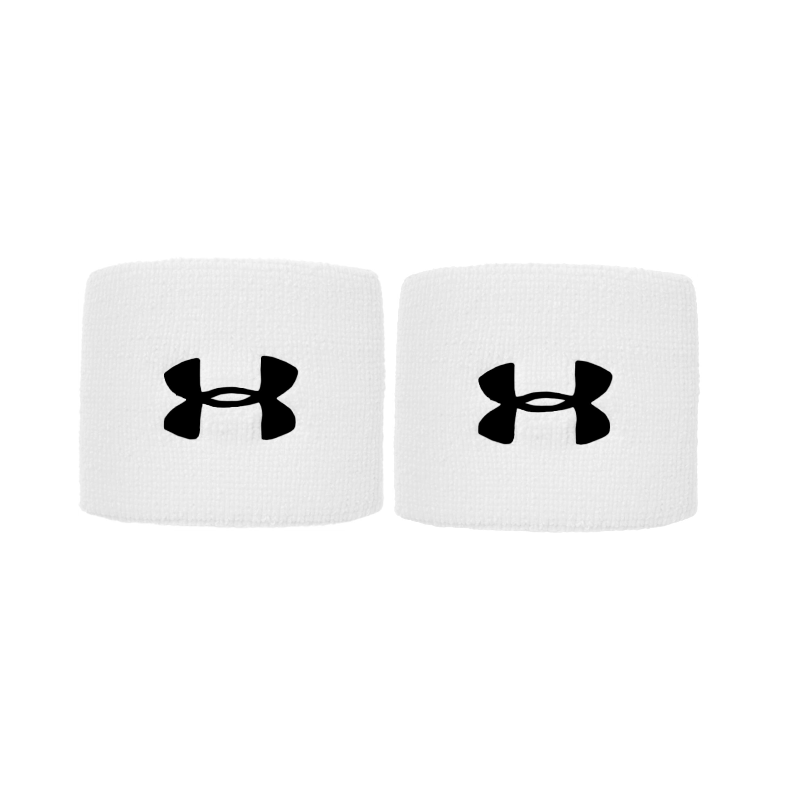 Buy Under Armour Performance Wristband 2 Pack White Black online Tennis Point COM