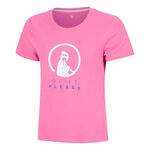 Quiet Please Clothing Quiet Please Trainings T-Shirt Women - pink, white